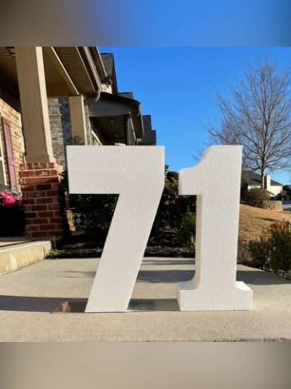 “30’’ Foam Numbers | 30, 40, 50, 70, 71, 73, 74, 45 Birthday Event Foam Decor